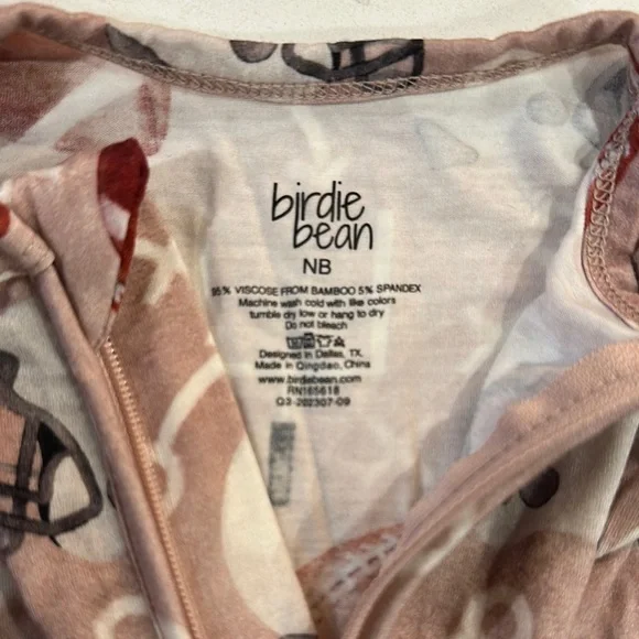 Brown Football Print Kids One Piece by Little Bipsy - Picture 2 of 3